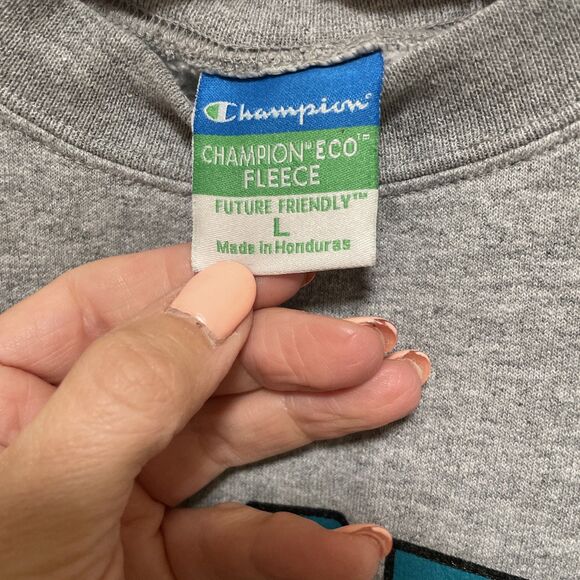 Vintage Coastal Carolina College Champion Brand Eco Fleece Sweatshirt Sweater L - Picture 4 of 8